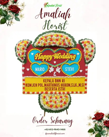 Papan Bunga Pernikahan Brantak Sekarjati